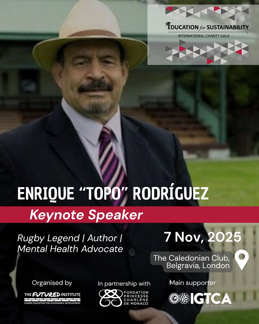 Enrique “Topo” Rodríguez Announced as Key Speaker at the Global Education & Sustainability Gala 2025